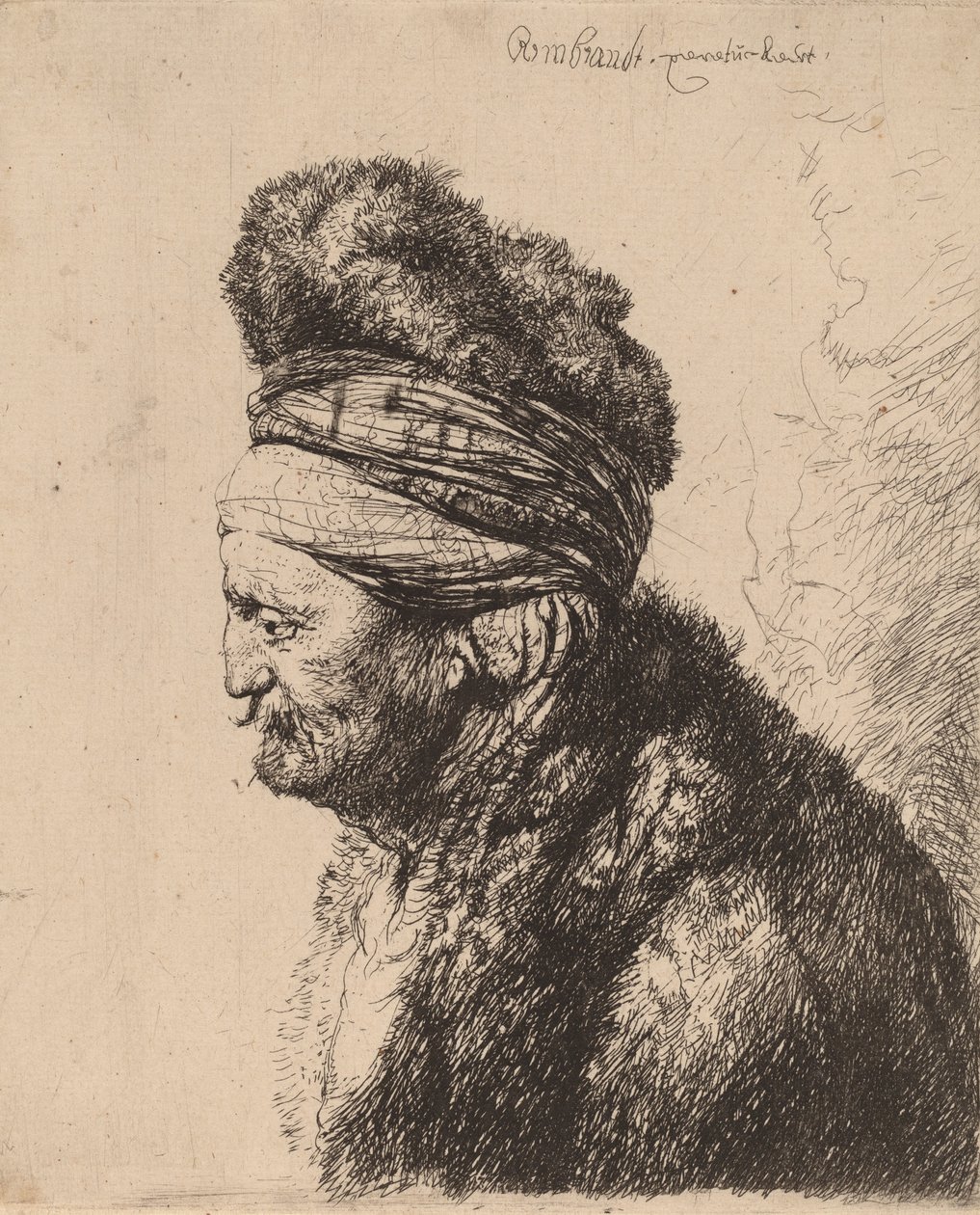 Der zweite orientalische Kopf, ca. 1635 von Rembrandt van Rijn