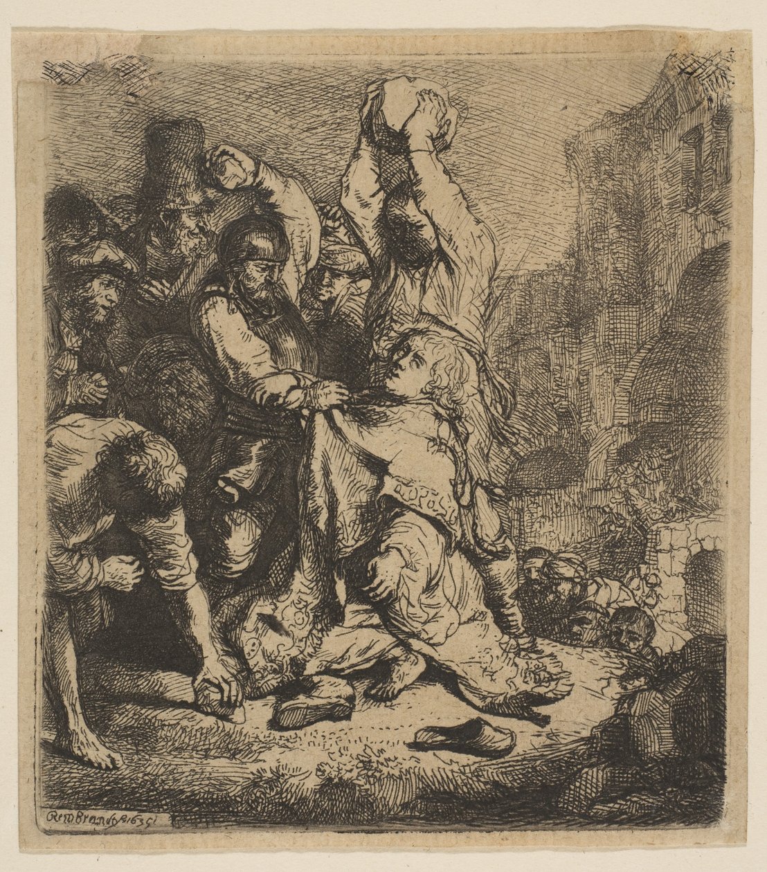 Die Steinigung des Heiligen Stephanus, 1635 von Rembrandt van Rijn