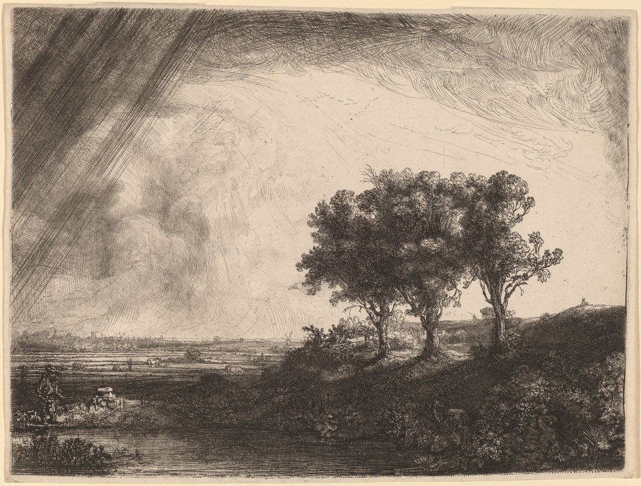 Die drei Bäume von Rembrandt van Rijn