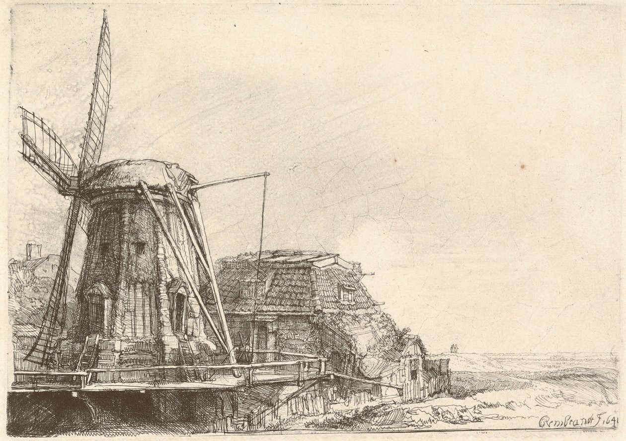 Die Windmühle von Rembrandt van Rijn