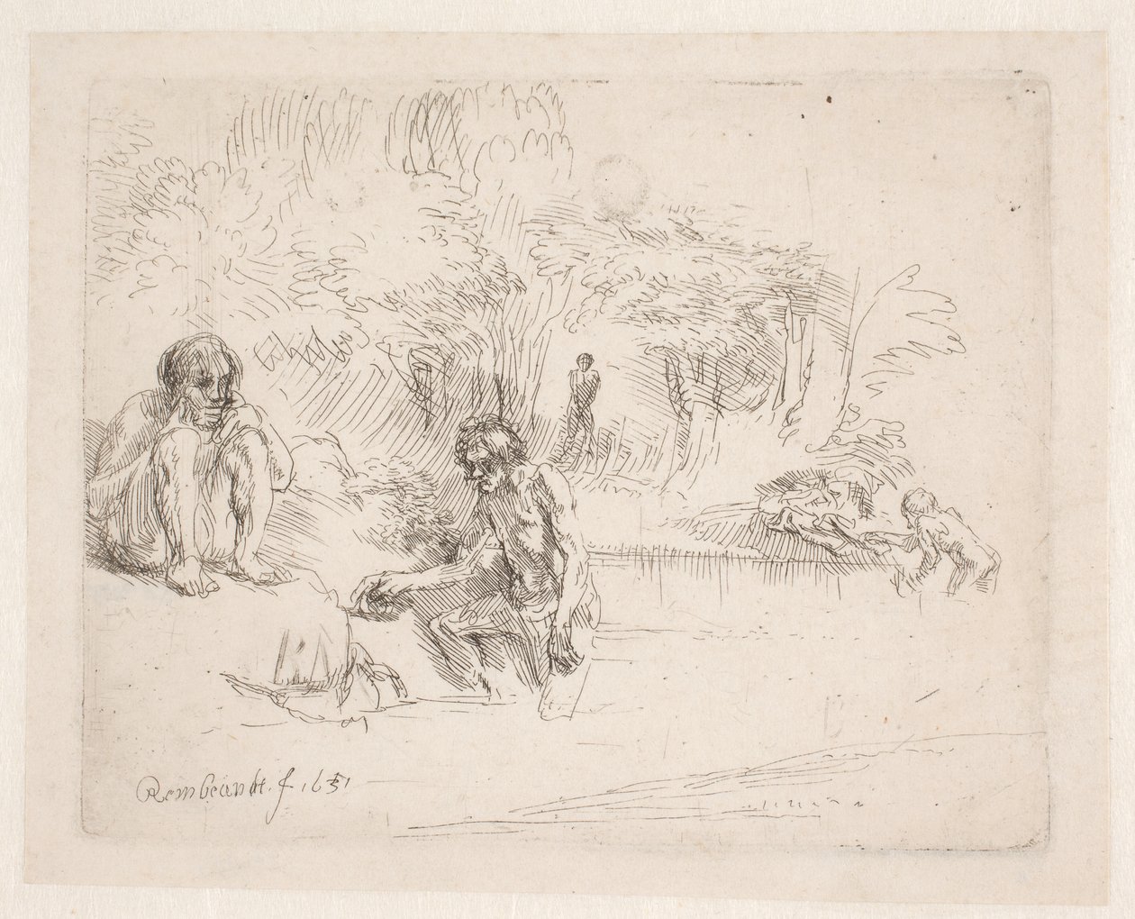 Die Badenden von Rembrandt van Rijn