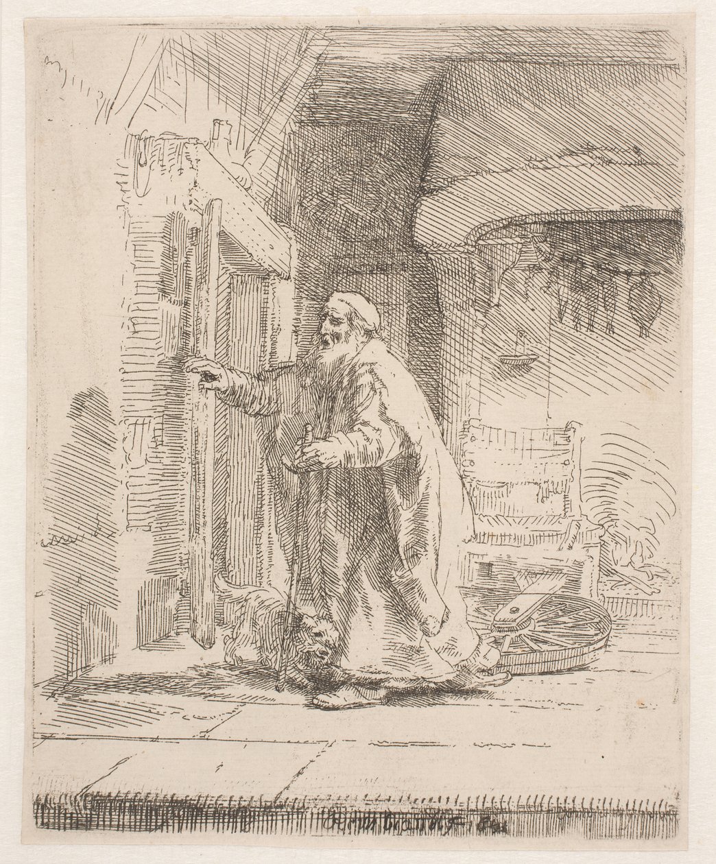 Die Blindheit des Tobit: die größere Platte von Rembrandt van Rijn