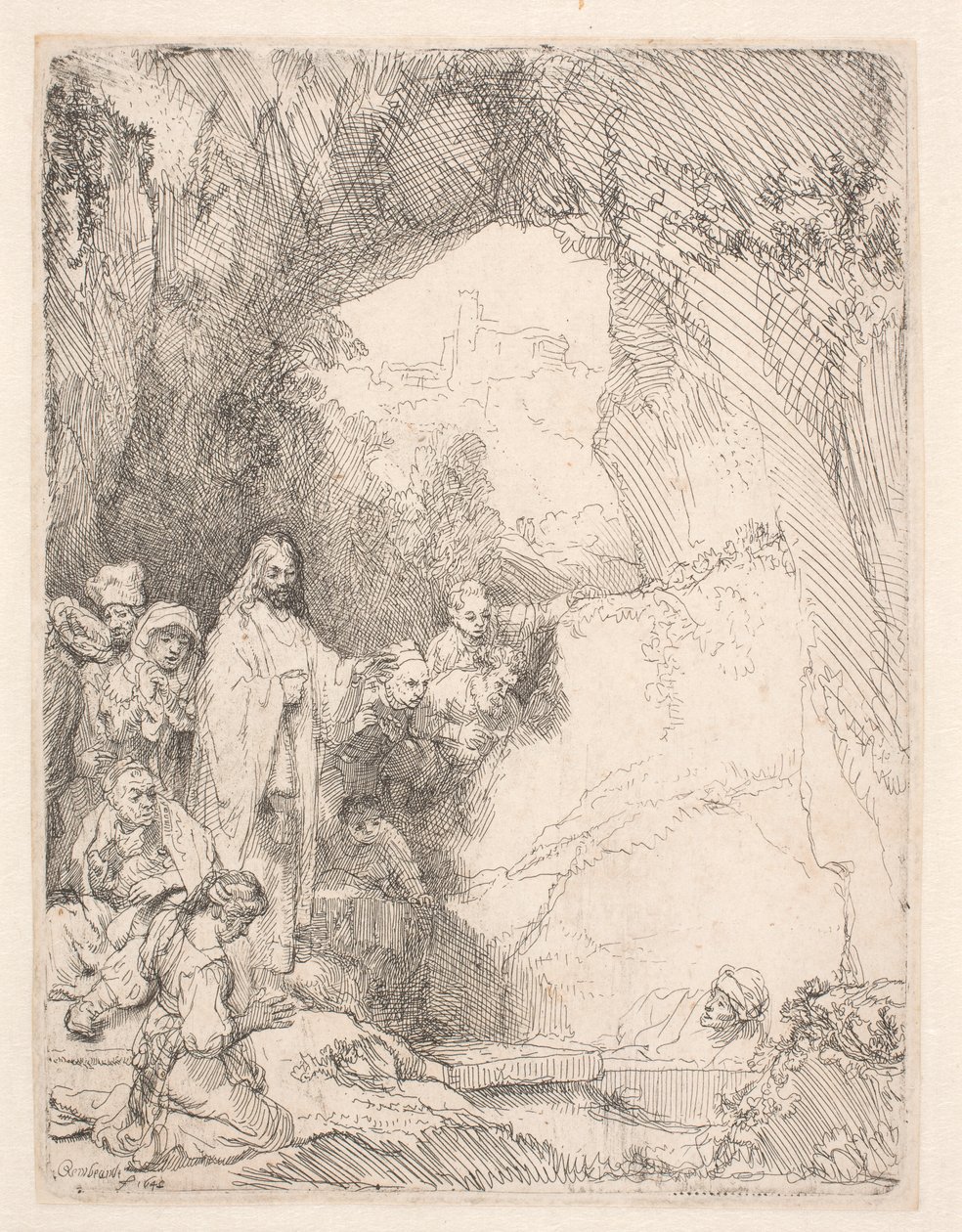 Die Auferweckung des Lazarus: die kleinere Platte von Rembrandt van Rijn