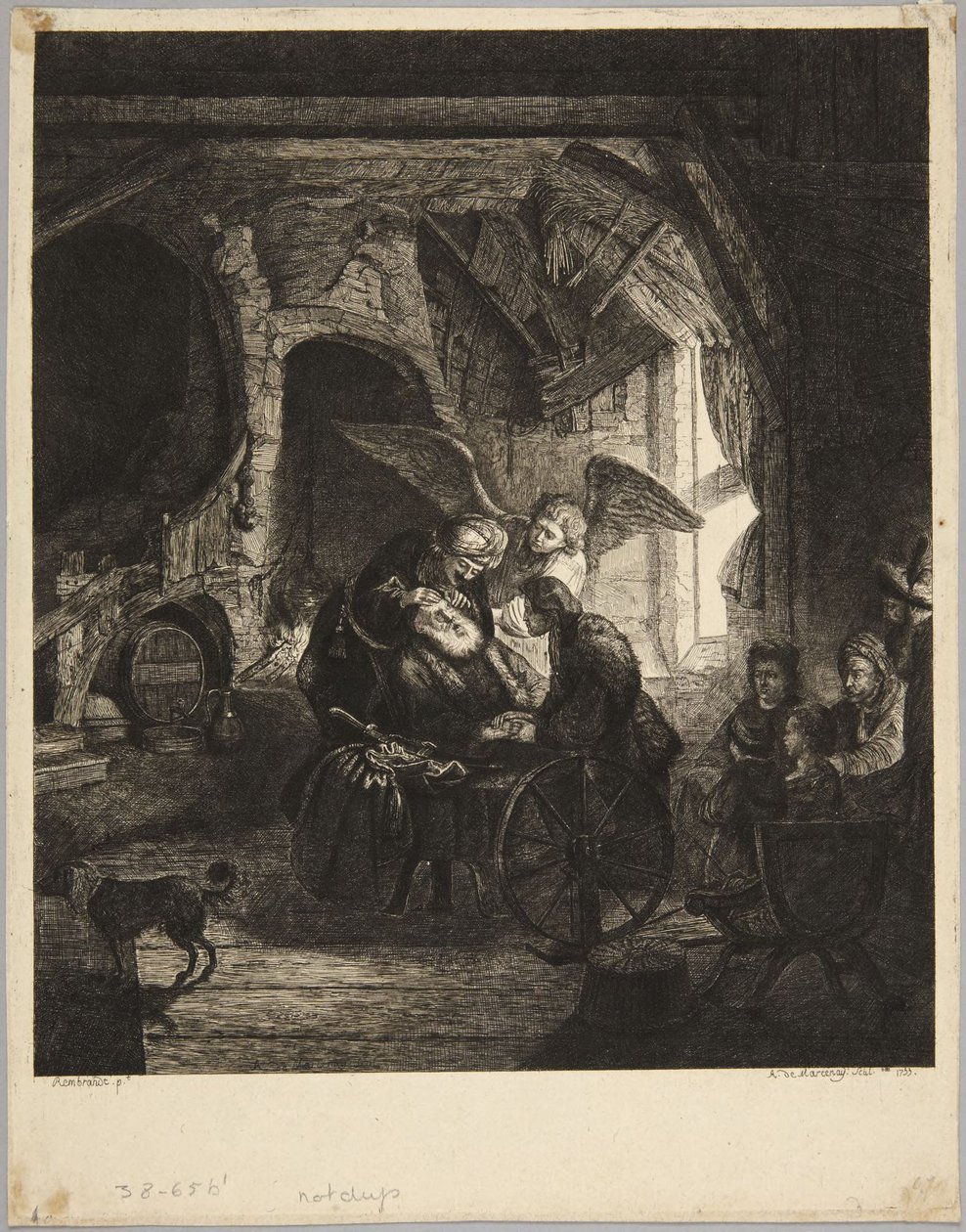 Tobias erhält sein Augenlicht zurück von Rembrandt van Rijn