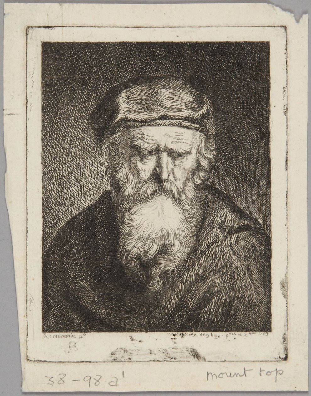 Griesgrämiger Greis von Rembrandt van Rijn