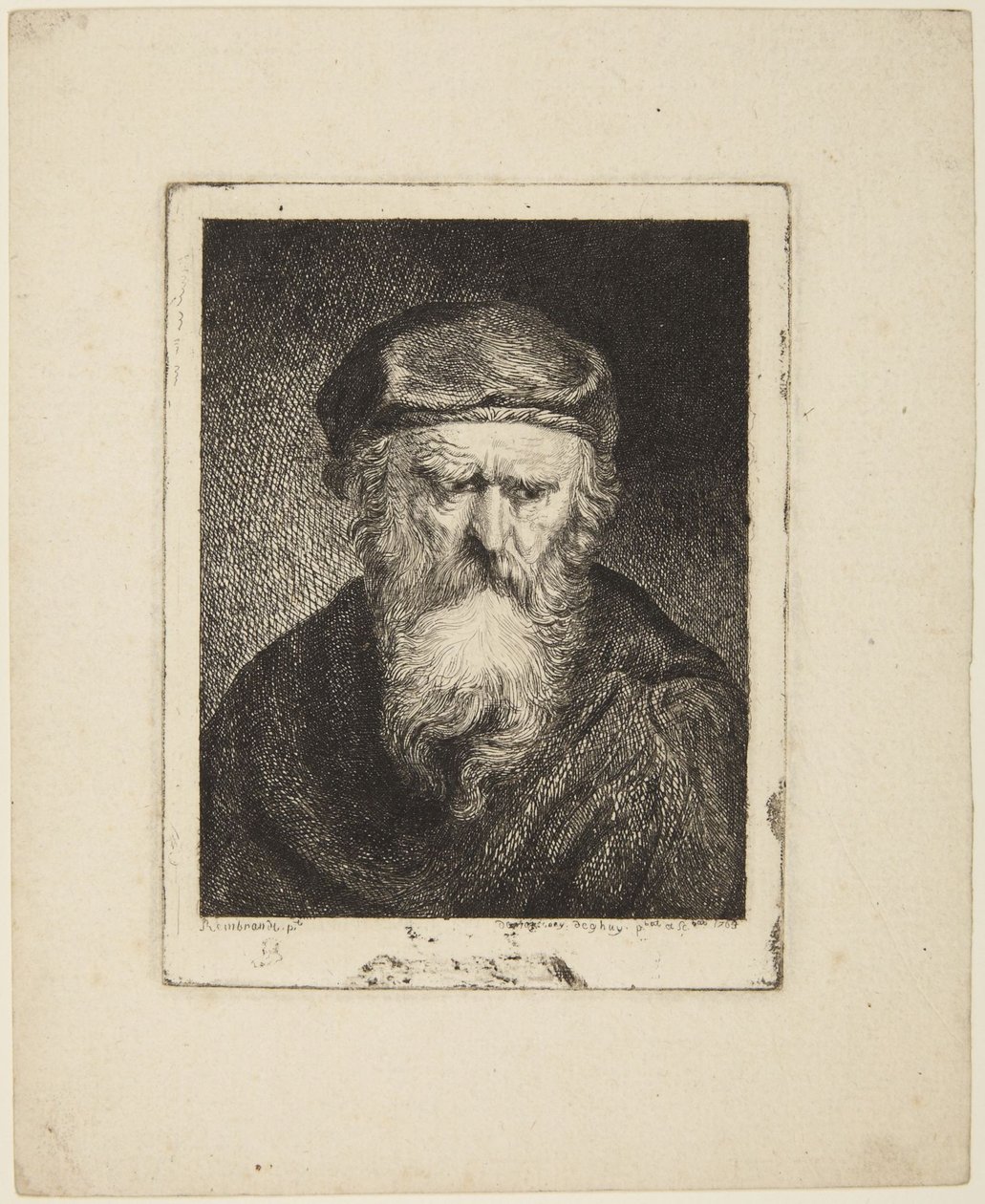 Melancholischer Greis von Rembrandt van Rijn