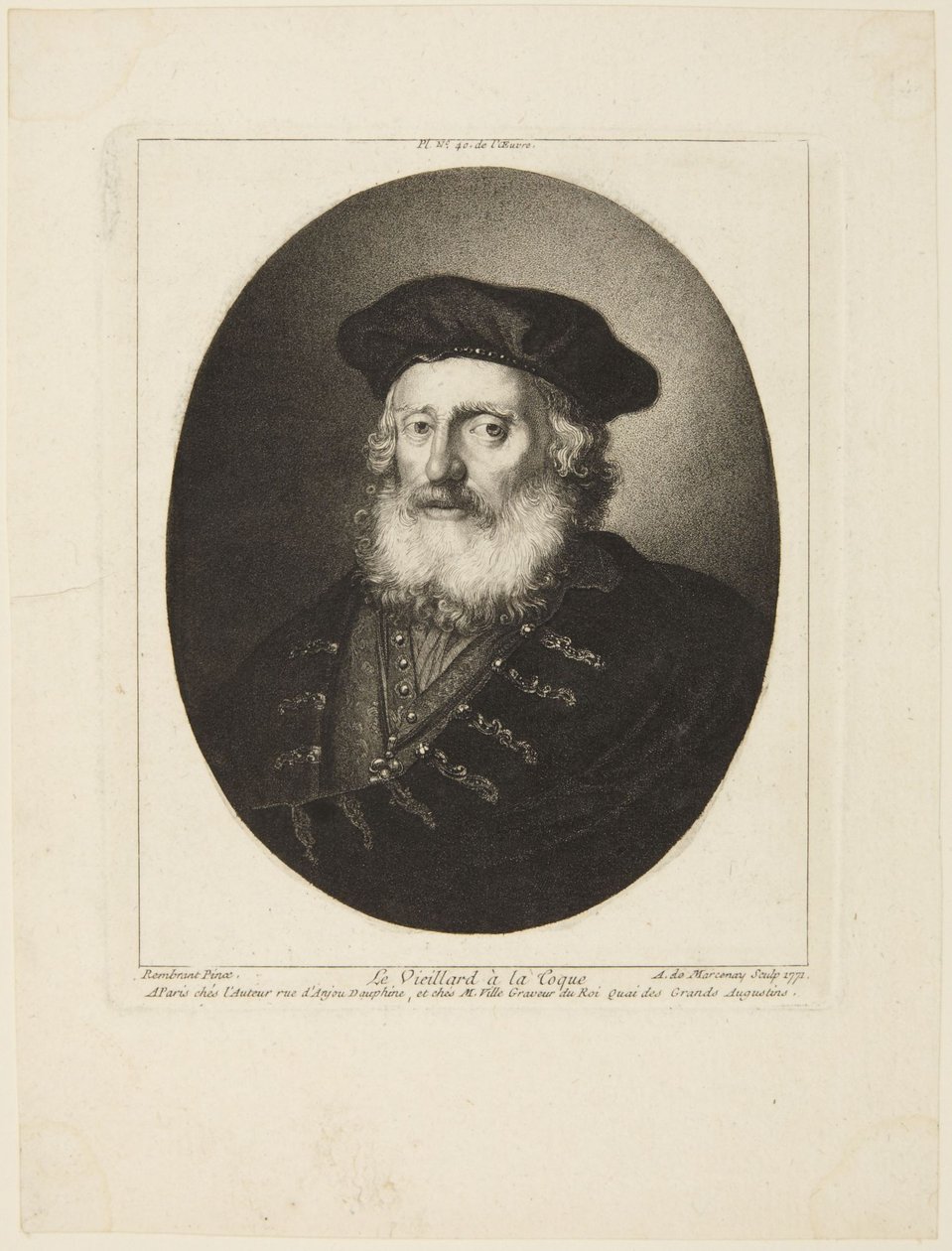 Alter Mann mit Mütze von Rembrandt van Rijn