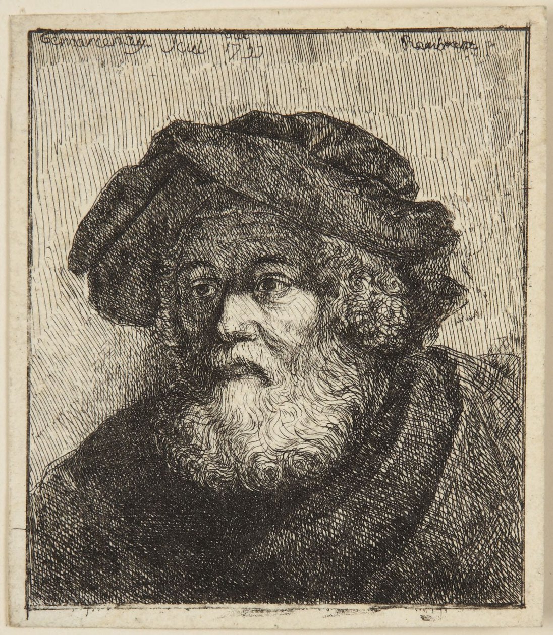 Alter Mann mit Mütze von Rembrandt van Rijn