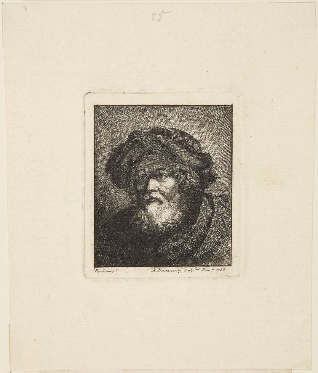 Alter Mann mit Mütze von Rembrandt van Rijn