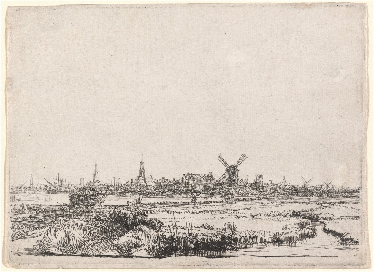 Ansicht von Amsterdam aus Nordwesten von Rembrandt van Rijn