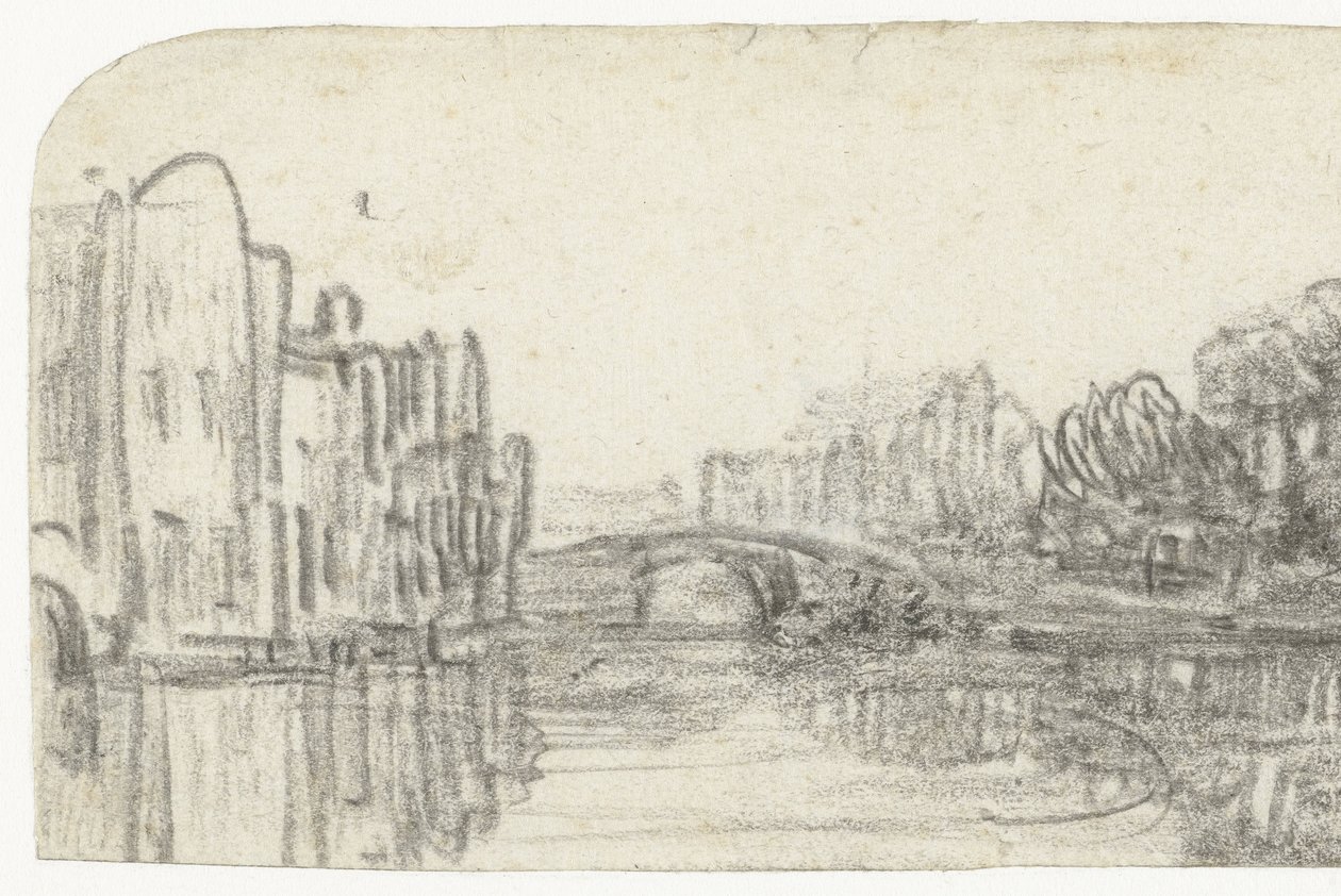 Ansicht des Nieuwezijds Voorburgwal von Rembrandt van Rijn