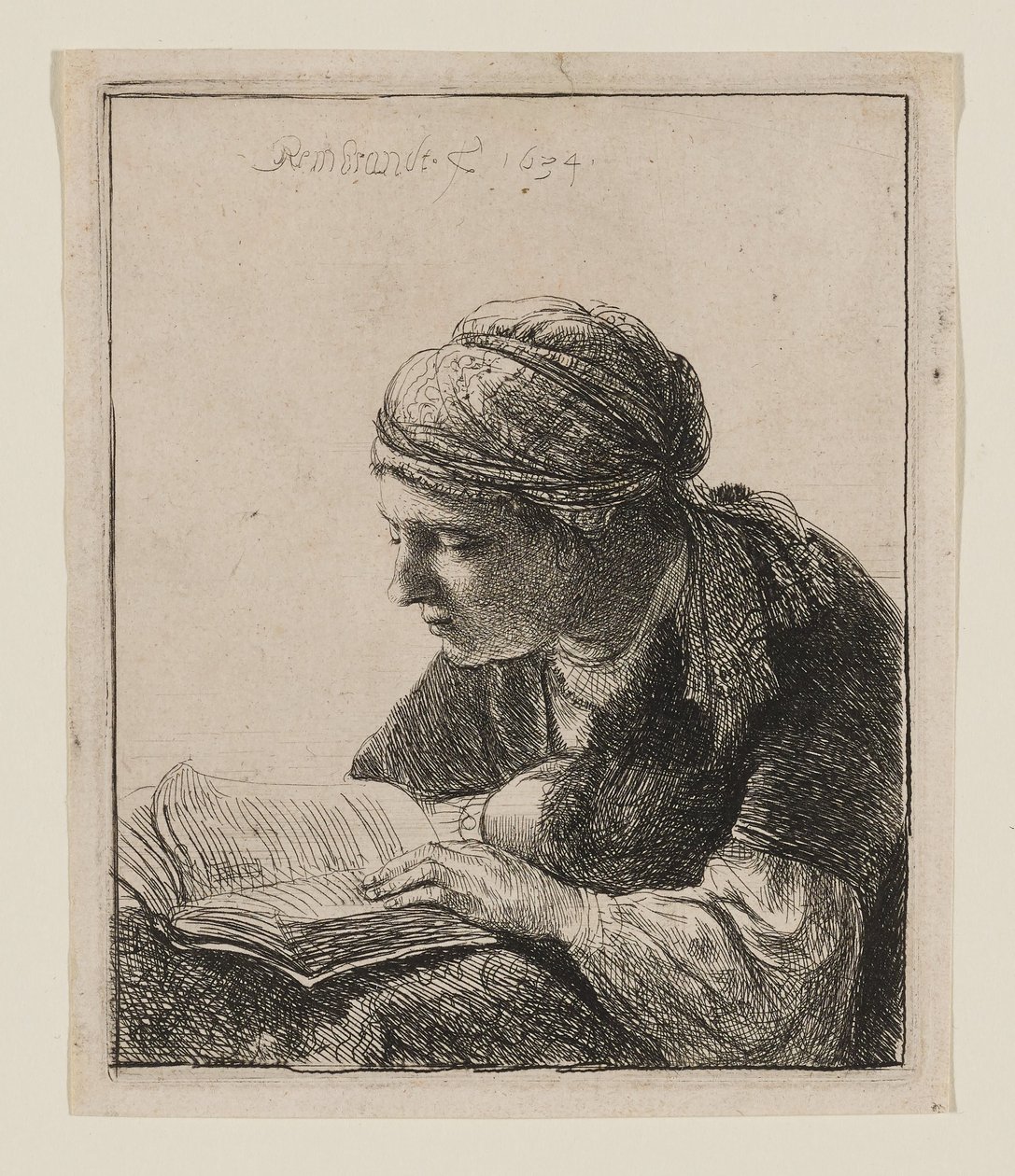 Frau beim Lesen von Rembrandt van Rijn