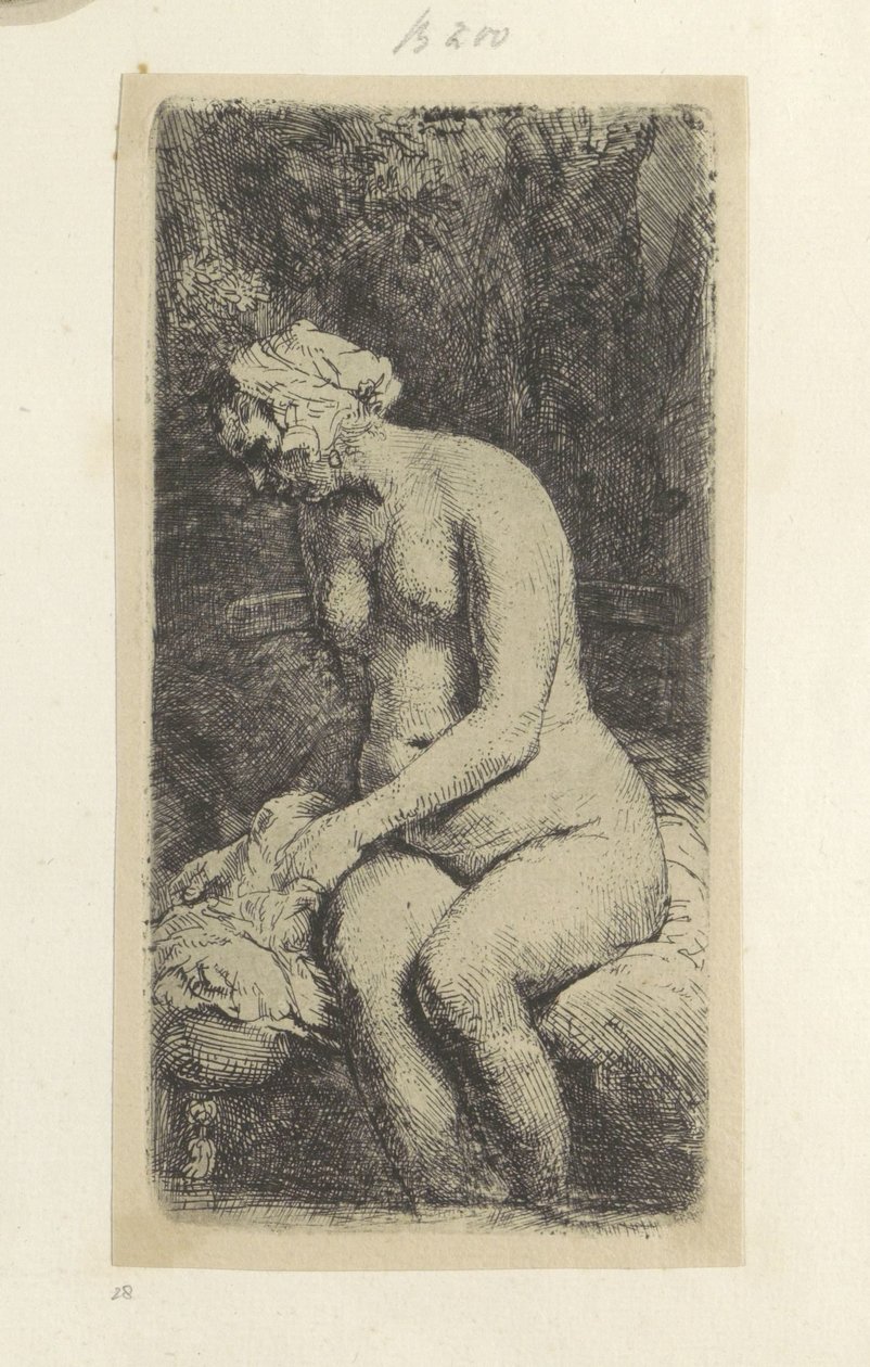 Sitzende nackte Frau von Rembrandt van Rijn