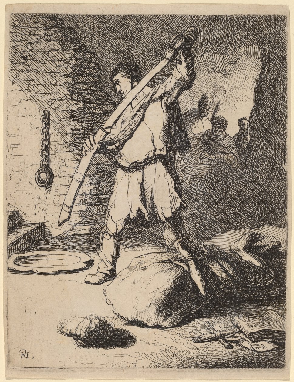 Die Enthauptung Johannes des Täufers von Rembrandt van Rijn and Studio of Rembrandt