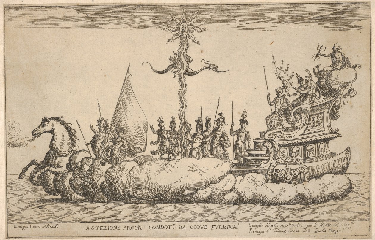 Asterion, aus der Serie Gefäße der Argonauten für die Hochzeitsfeier von Cosimo, 1608 von Remigio Cantagallina