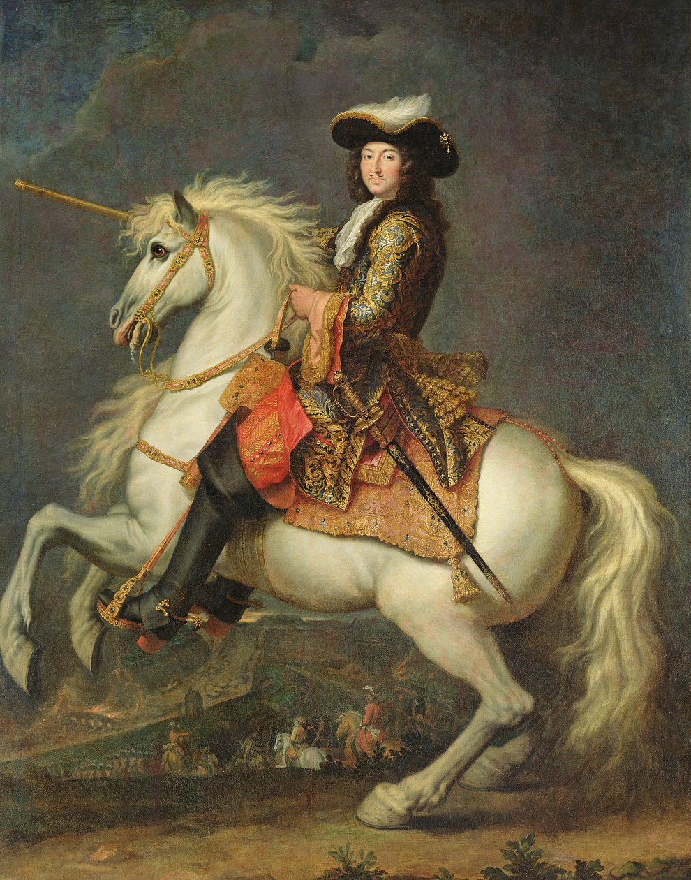 Reiterporträt von Ludwig XIV. (1638-1715) von René Antoine Houasse