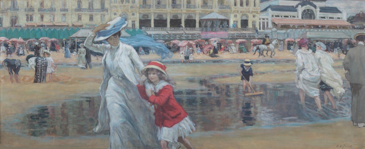 Der Strand von Cabourg, ca. 1910 von René François Xavier Prinet