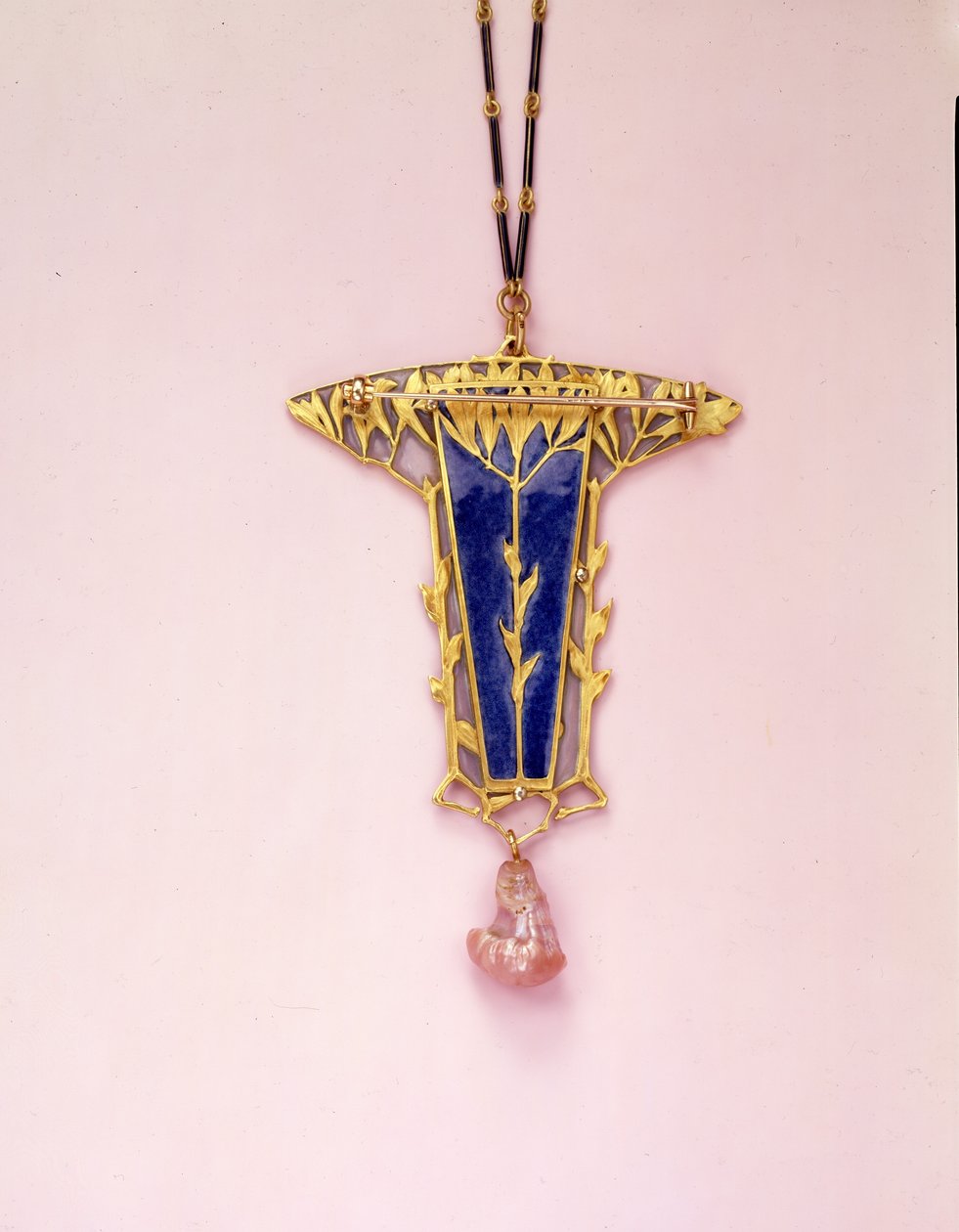 Anhängerbrosche und Kette von Rene Jules Lalique