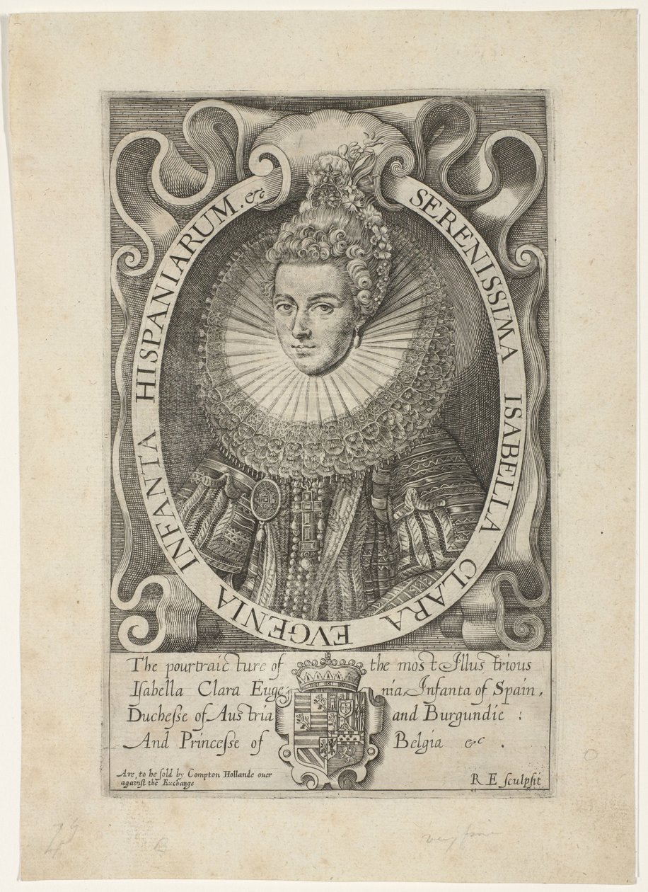 Porträt von Isabella Clara Eugenia von Renold Elstrack