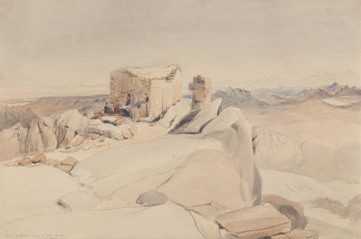 Der Gipfel des Berges Sinai oder Jebel Musa von Rev. Edward Thomas Daniell