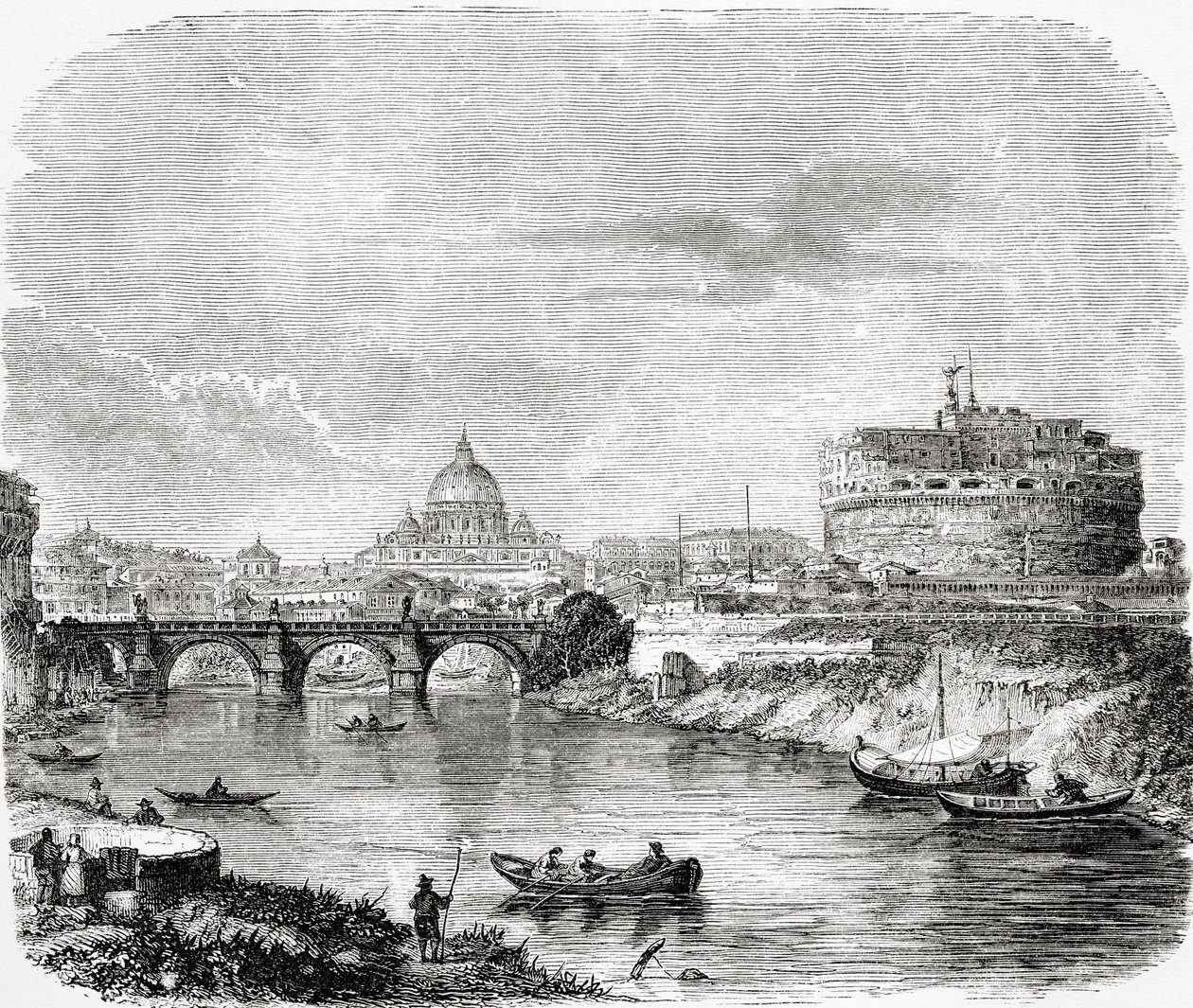 St. Peters mit der Brücke und Castel Sant