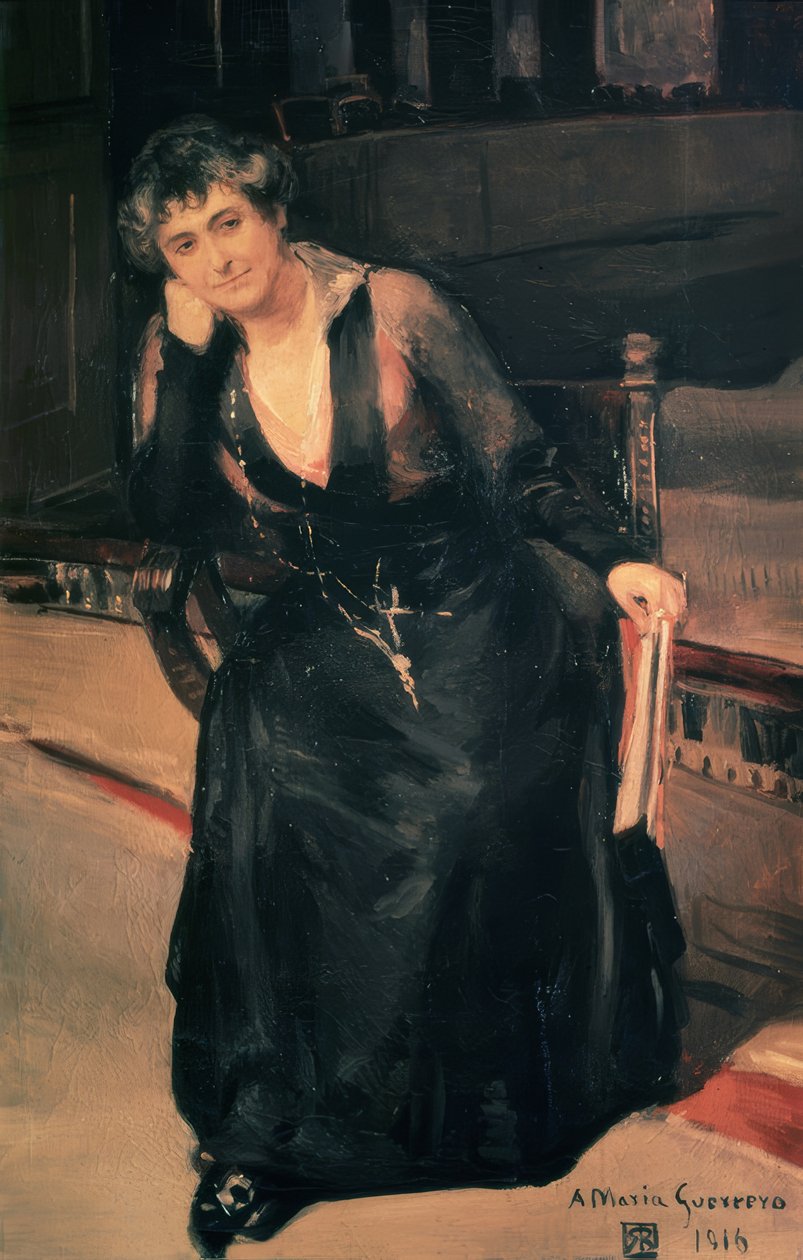Porträt von Frau María Guerrero von Ricardo Baroja