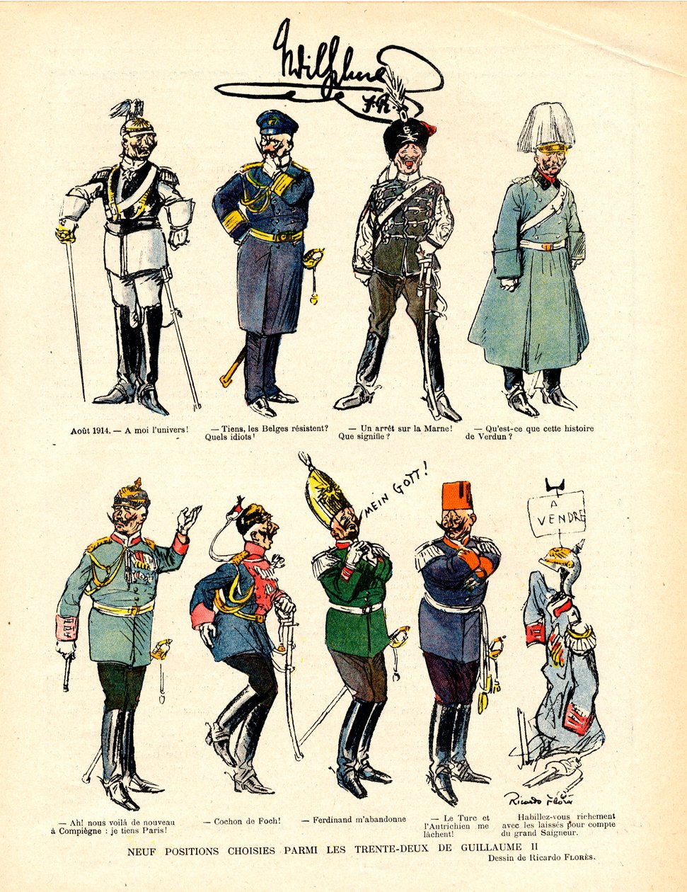 Rotes Lachen, Satirisch in Farben von Ricardo Flores