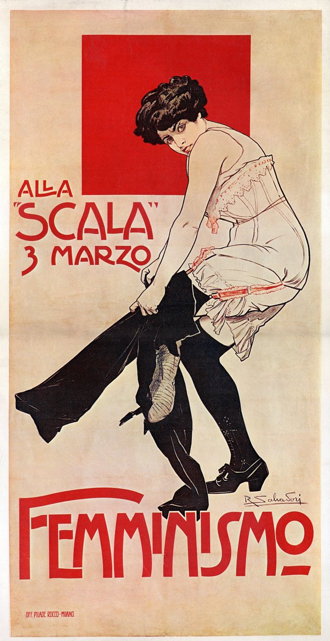 Ein feministisches Treffen an der Scala am 03.03.1906 von Riccardo Salvadori