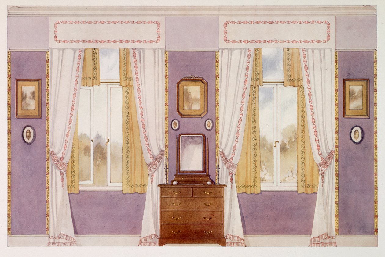 Elegante Draperien, mauve Wände von Richard Goulburn Lovell