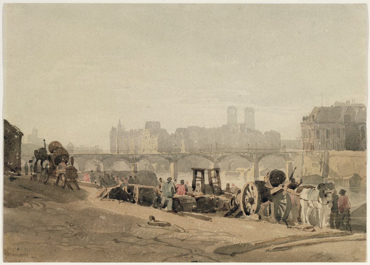 Île de la Cité, Paris von Richard Parkes Bonington