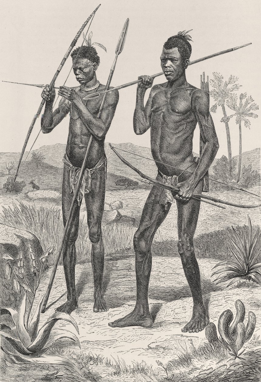 Makaraka-Krieger, aus Die Geschichte der Menschheit, Bd.III, von Prof. Friedrich Ratzel, 1898 von Richard Buchta