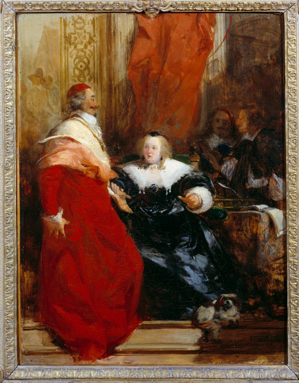 Königin von Frankreich Anne von Österreich und Kardinal Jules Mazarin von Richard Bonington