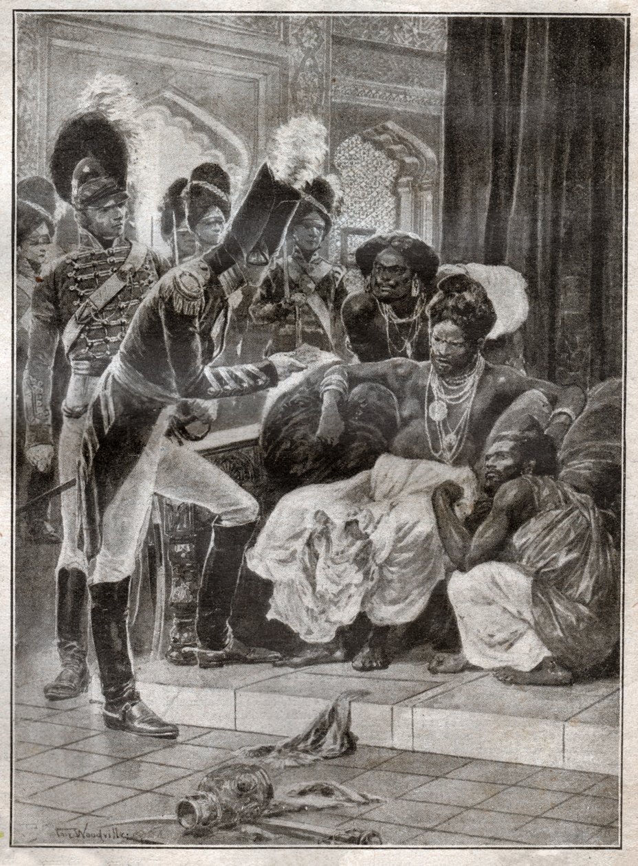 Sri Vikrama Rajasinha, König von Kandy (Sri Lanka), 1815 von den Engländern abgesetzt. 1924 (Illustration) von Richard Caton (after) Woodville