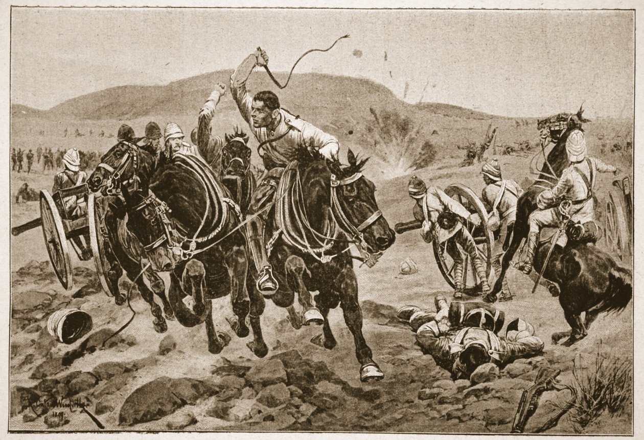 Feldartillerie im Einsatz, Illustration aus 