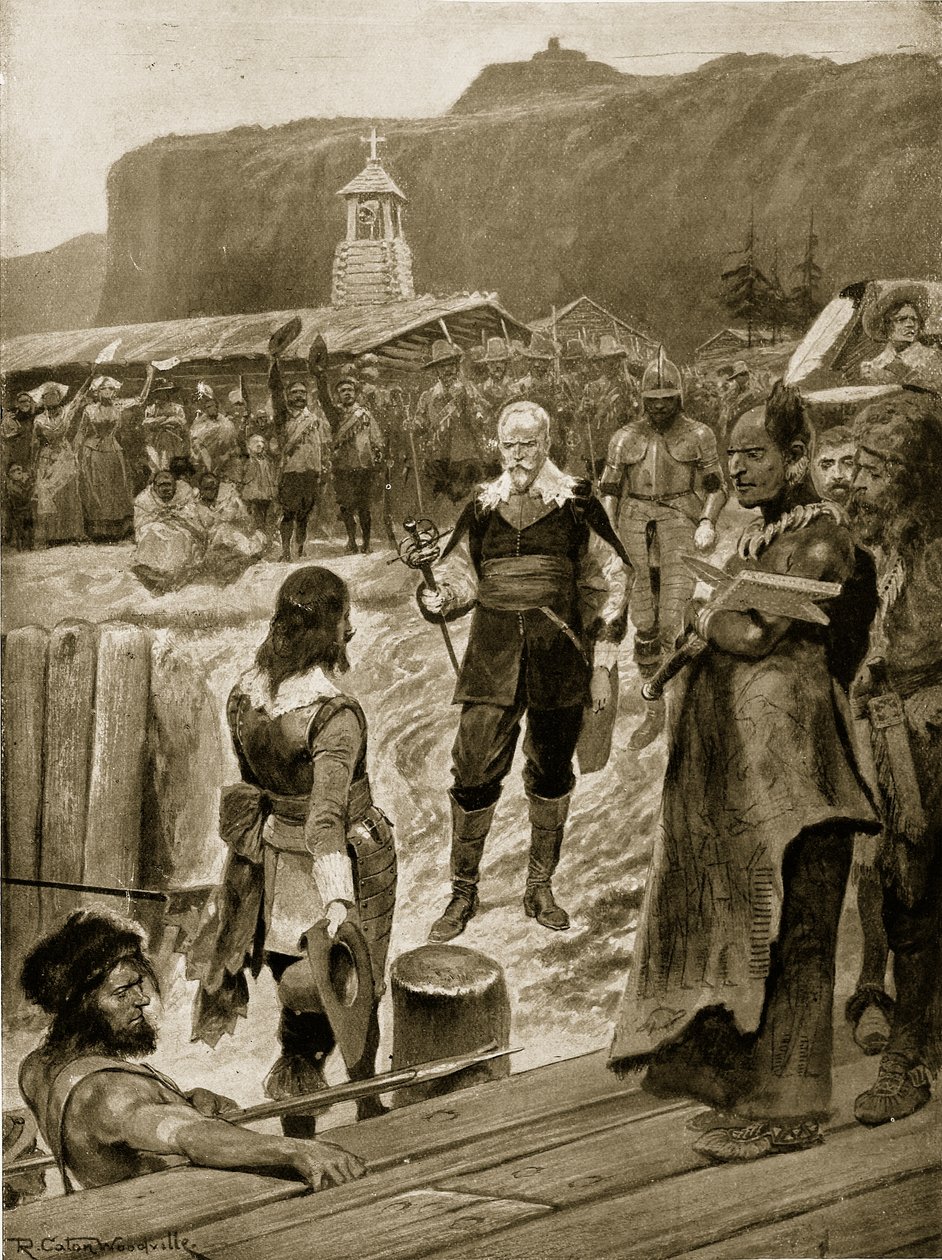 Britanniens erster Fuß in Quebec, Illustration aus 