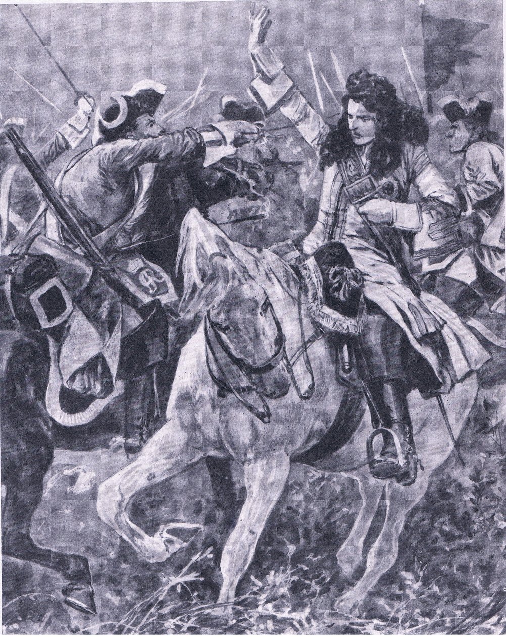 Die Schlacht von Malplaquet, 11. September 1709, Illustration aus Britische Schlachten zu Land und zu Wasser, 1915 von Richard Caton Woodville junior
