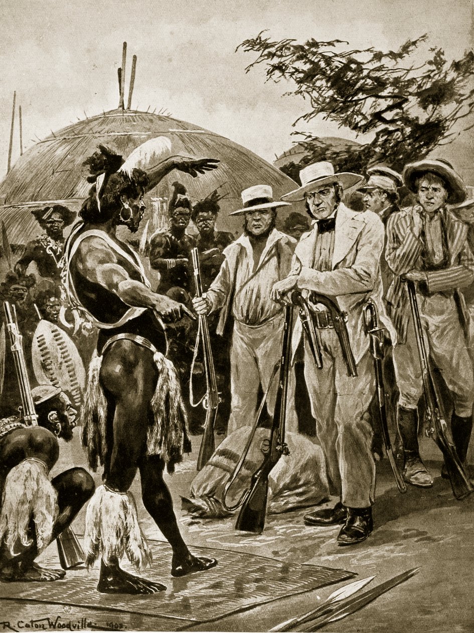 Die Briten in Natal, 1824, Illustration aus 