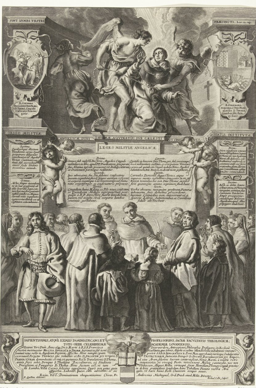 Gründung der Bruderschaft Militia Angelica Thomae Aquinatis, 1649 von Richard Collin