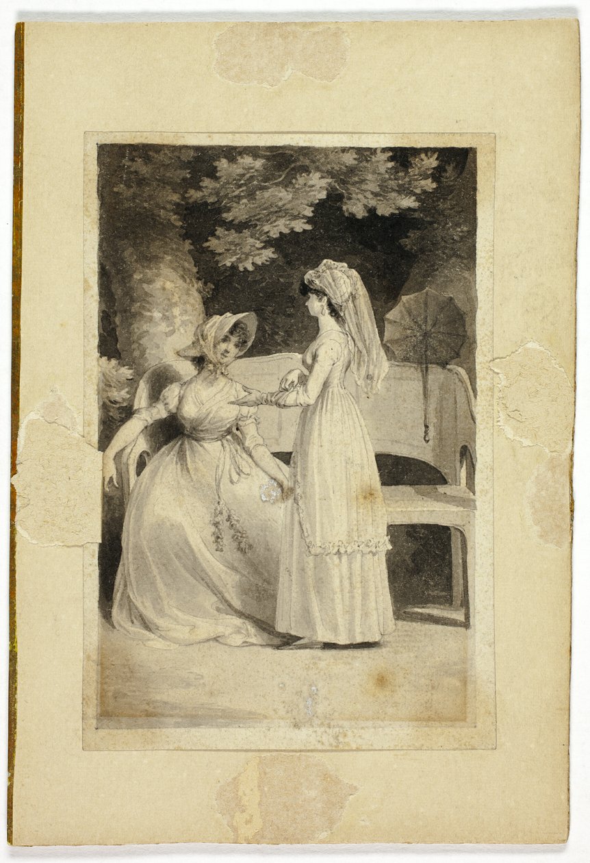 Zwei Frauen in einem Garten von Richard Corbould