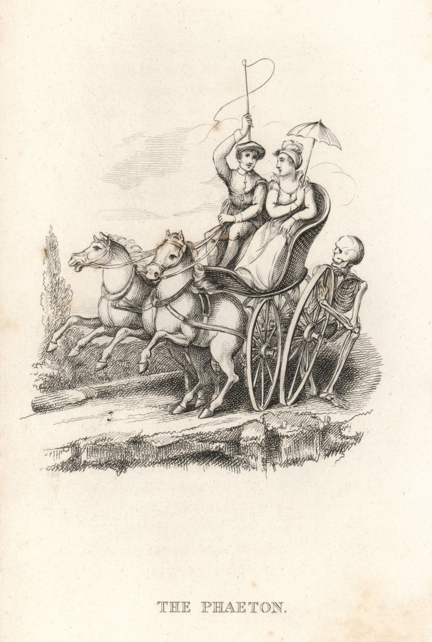Das Skelett des Todes und der Phaeton (1827, Gravur) von Richard Dagley