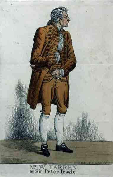 Mr. William Farren (1786-1861) als Sir Peter Teazle von Richard Dighton