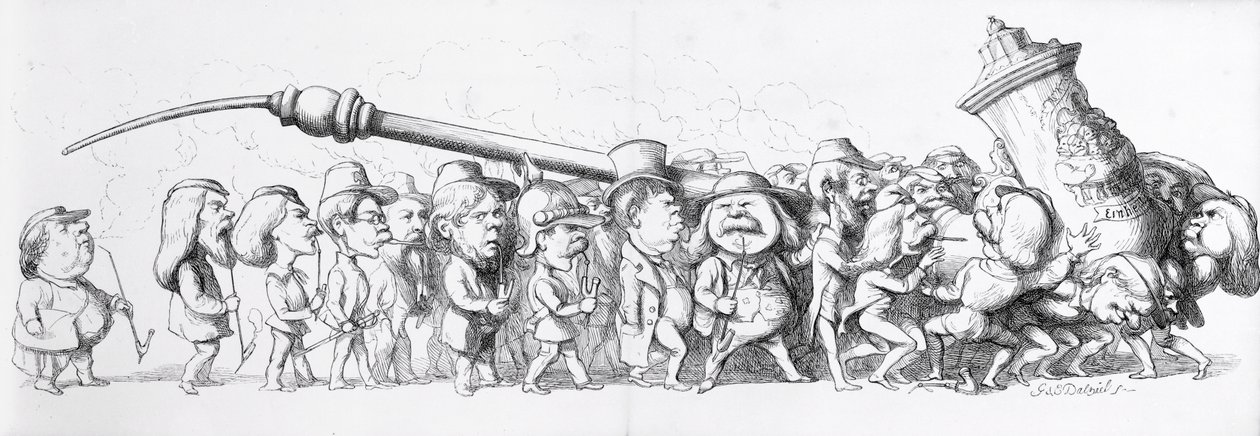 Deutsche Besucher der Großen Ausstellung, 1851 von Richard Doyle