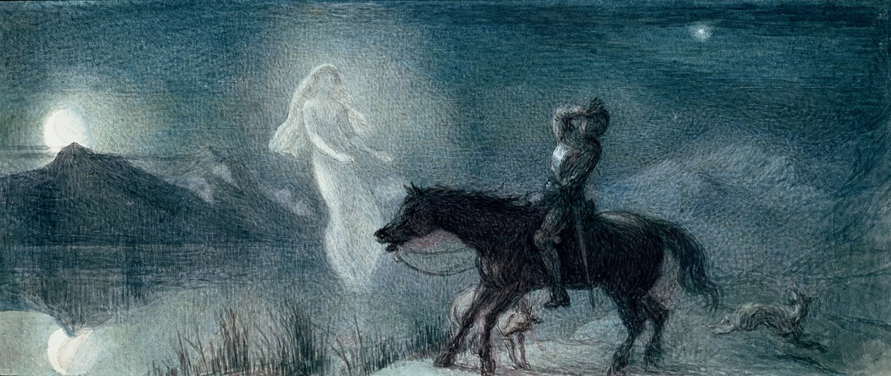 Der Ritter und das Gespenst, unveröffentlicht von Richard Doyle
