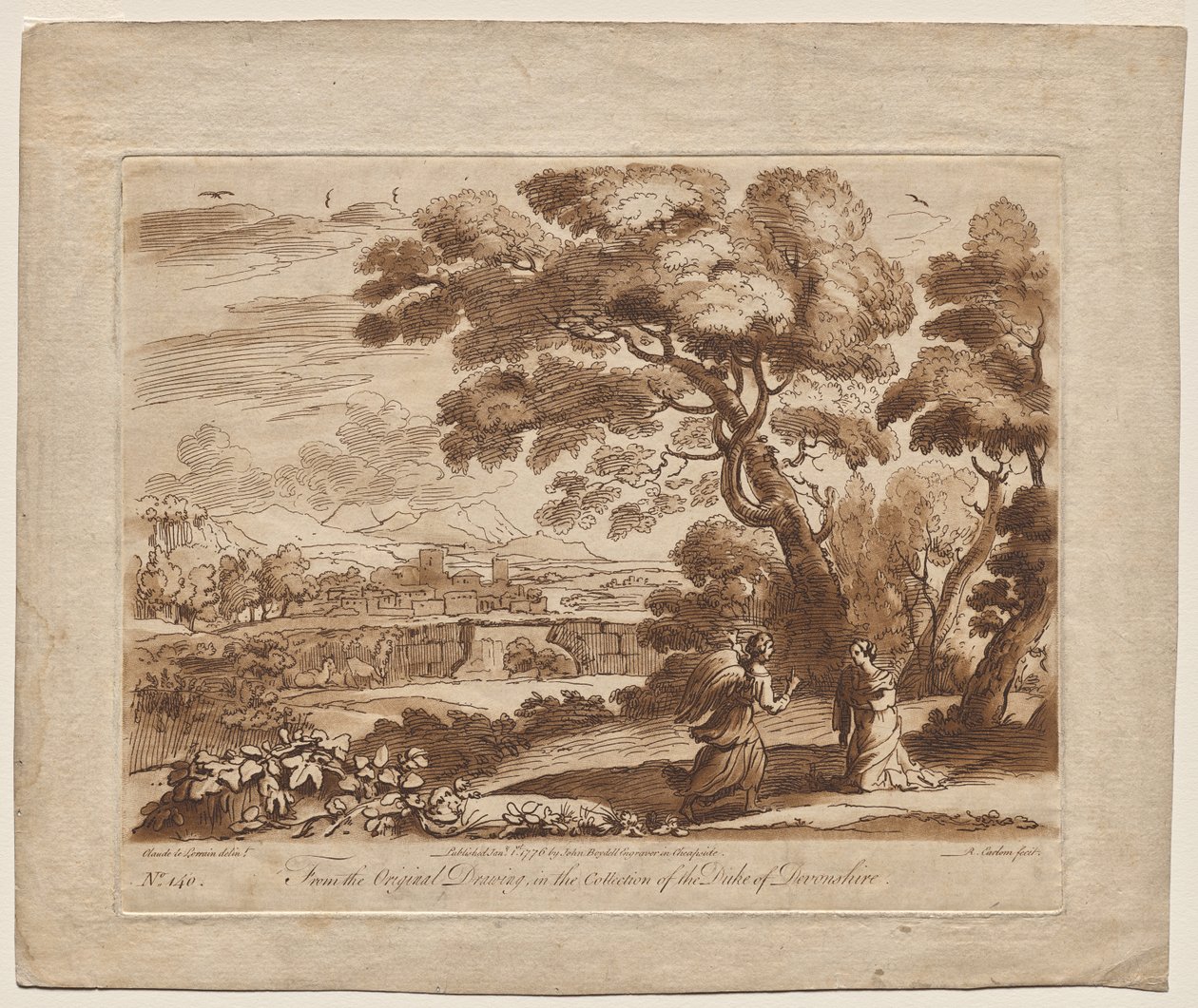 Landschaft, Platte Nr. 140 von Richard Earlom