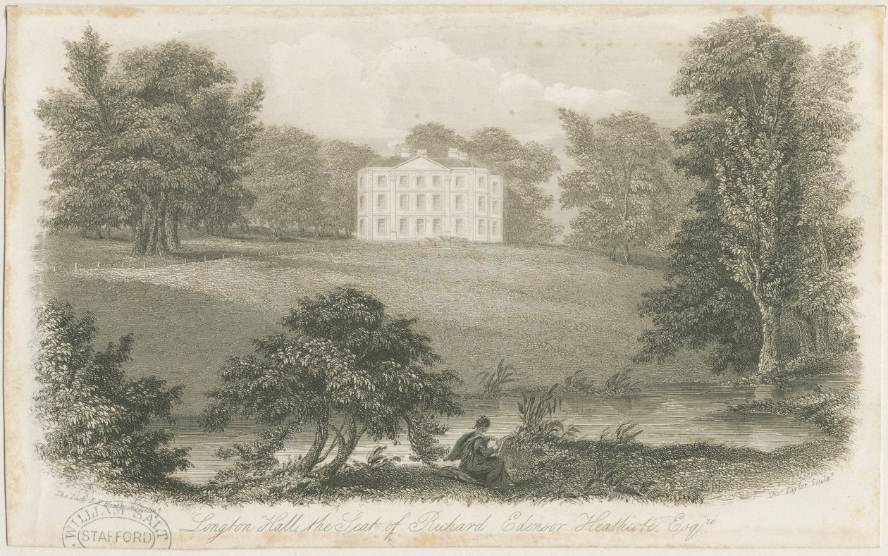 Longton Hall: Stahlstich, nd [?frühes 19. Jahrhundert] von Richard Edensor Heathcote