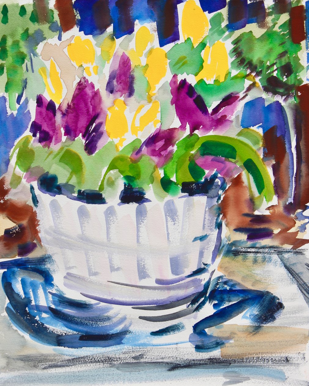 Blumen in einem Fass von Richard H. Fox
