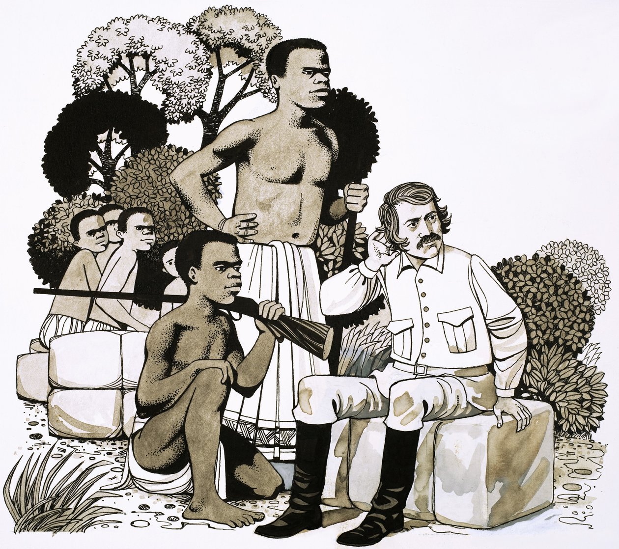David Livingstone, der Entdecker der Victoriafälle von Richard Hook