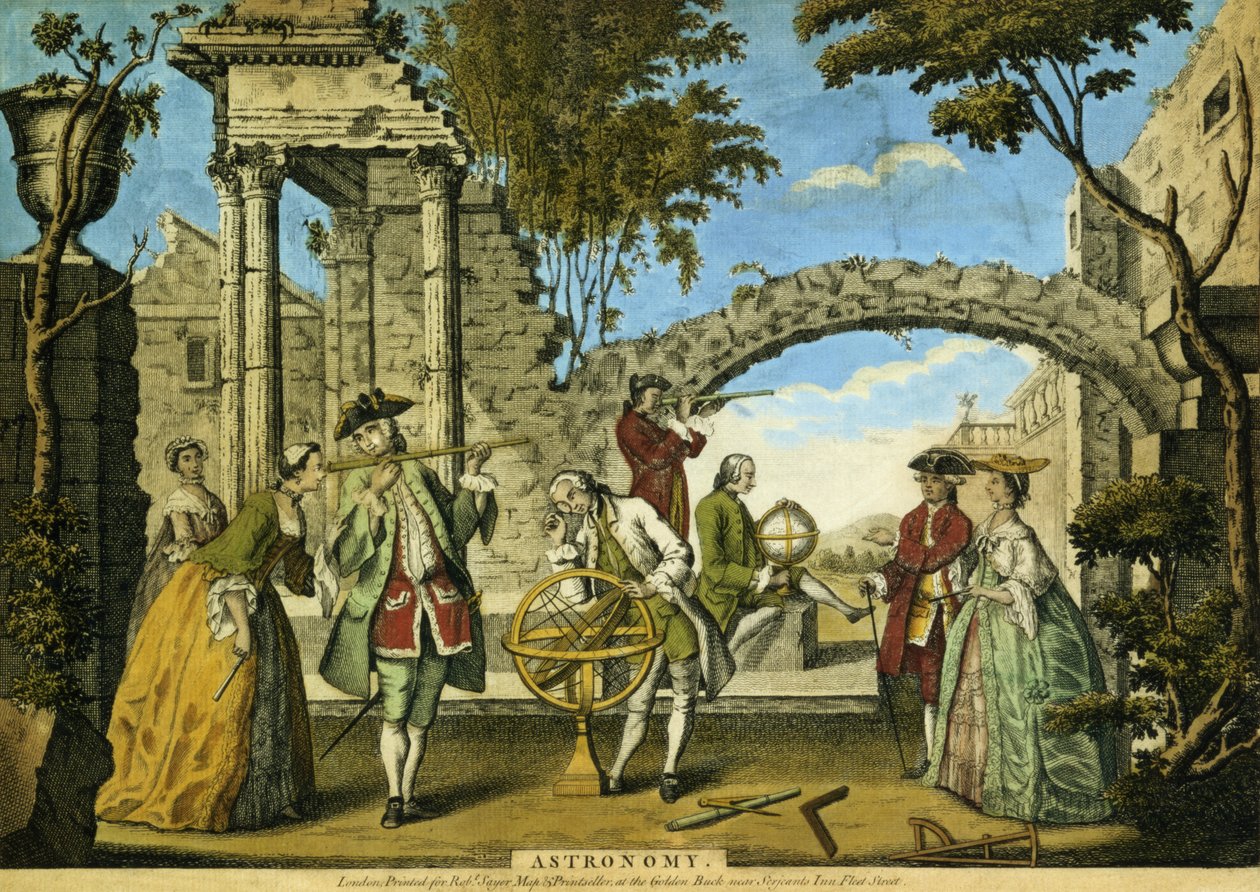 Astronomie, veröffentlicht von Robert Sayer (fl.1750-80) ca. 1750 von Richard Houston