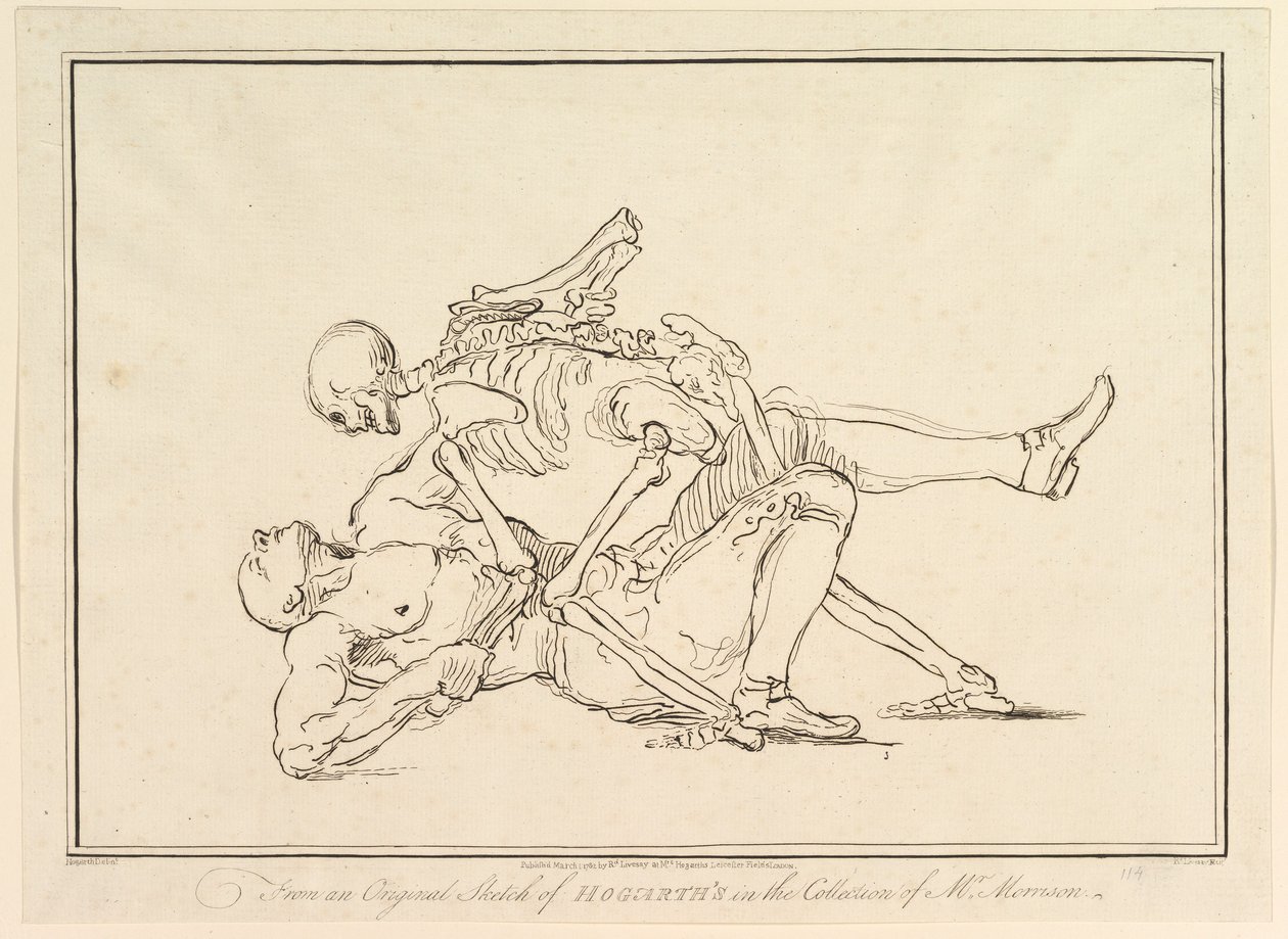 Nach einer Originalskizze von William Hogarth in der Sammlung von Mr. Morrison, 1. März 1782 von Richard Livesay