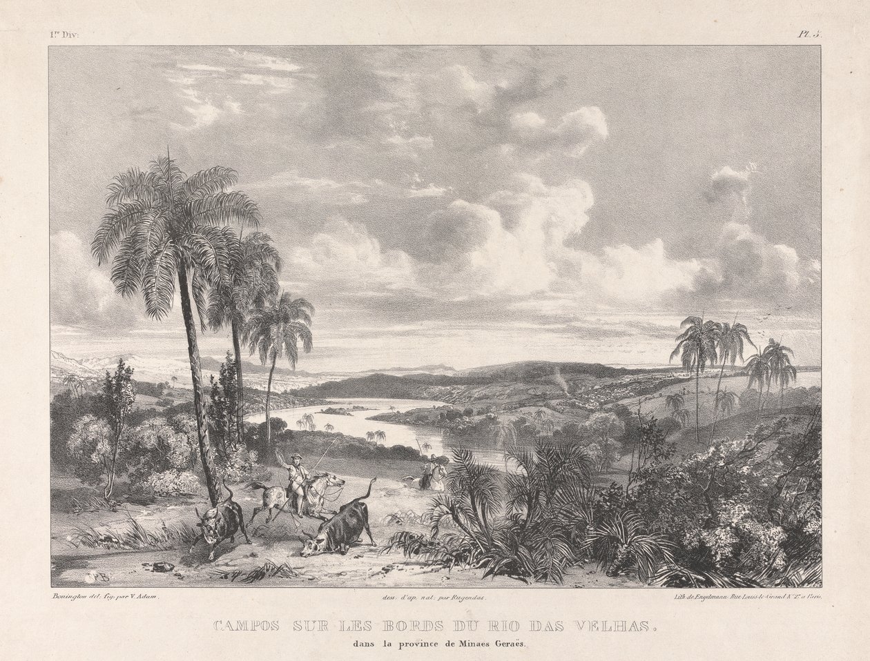 Campos an den Ufern des Rio das Velhas von Richard Parkes Bonington